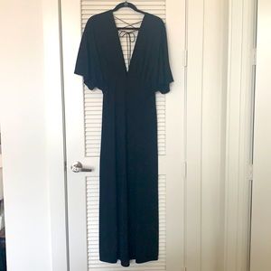 H&M full-length black dress w/ tie back